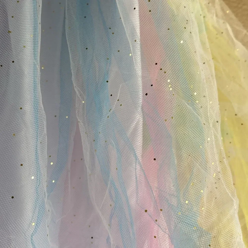 Girls Rainbow Pastel Sparkle Tutu Skirt L/XL Unicorn Princess Dress Up